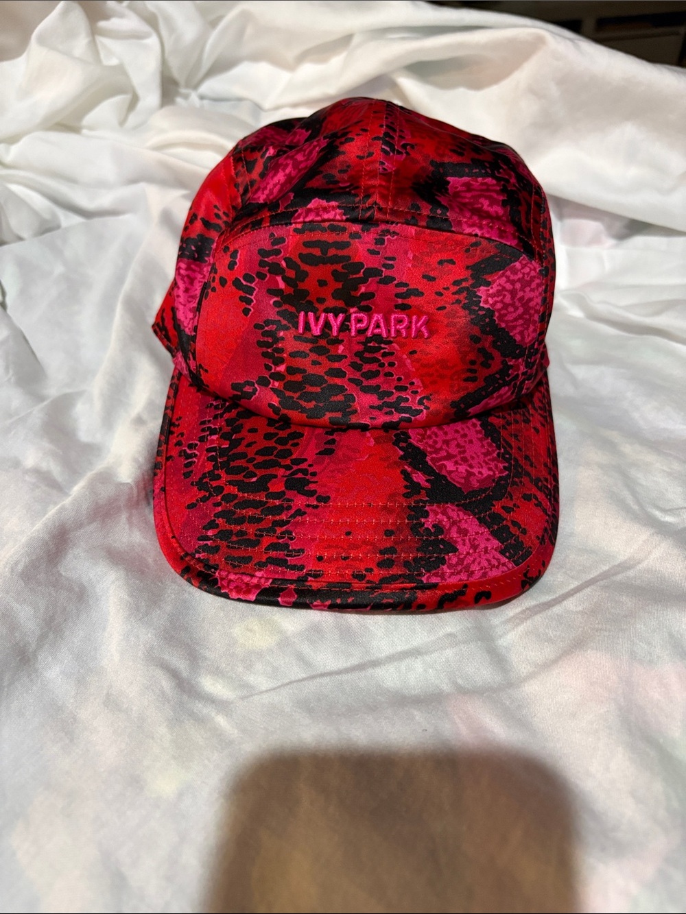 IVY PARK Red & Pink Snake-Print Sport Cap